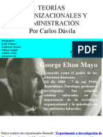 TEORÍAS ORGANIZACIONALES Y ADMINISTRACIÓN Por Carlos Dávila