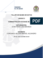 Cuestionario Administración de Base de Datos