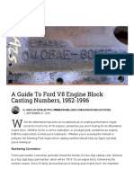 A Guide To Ford V8 Engine Block Casting Numbers, 1952-1996