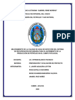 Mejoramiento de La Calidad de Agua de Inyección Del Sistema de Recuperación Secundaria para El Incremento de La Producción de Petróleo en El Campo Patujusal