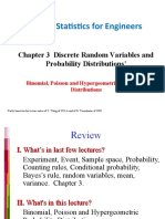 ENGR 201: Statistics For Engineers: Chapter 3 Discrete Random Variables and Probability Distributions