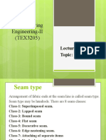 Apparel Manufacturing Engineering-II (TEX3205) : Lecture-2 Topic: Seam