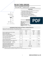 SB5150 THRU SB5200: Schottky Barrier Rectifier