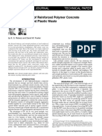 Flexural Strength of Reinforced Polymer Concrete Made With Recycled Plastic Waste