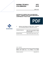 Sistemas de Tubería para Gas Medicinal - NTC5318