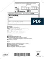 Tuesday 22 January 2019: Accounting