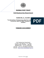 Mumbai Port Trust Civil Engineering Department: Tender Document