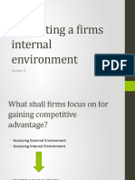 Evaluating A Firms Internal Environment: Session 3