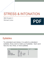 Stress & Intonation: BBA English II Michael Lohan