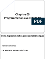 Chapitre 03 - Programmation Avec Matlab