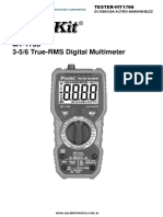 MT-1706 3-5/6 True-RMS Digital Multimeter: DC1000V20A-AC750V-60MOHM-BUZZ