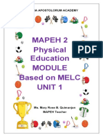 MAPEH 2 PHYSICAL EDUCATION 1st