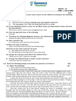 VIII English Que Paper 3.1,3.2,3.3,3.4