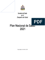 Politicas Nacionales Salud-Honduras Plan Nacional 2021