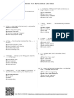 Past Tenses Test B1 Grammar Exercises