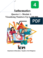 Mathematics: Quarter 1 - Module 1: Visualizing Numbers Up To 100 000