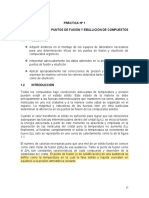 Practica No 1 Puntos de Ebullición y Fusión de Compuestos Orgánicos