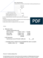 Problems in Relevant Costing