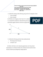 Electricity and Magnetism 100L Exam