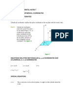 Math 220 Supplemental Notes 7 Cylindrical and Spherical Coordinates