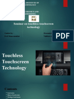 Seminar On Touchless Touchscreen Technology