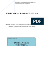 Especificaciones Técnicas - I. Electricas