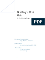 Building's Heat Gain: Air Conditioning Design