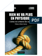 (Lee Smolin) Rien Ne Va Plus en Physique