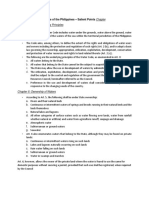 I: Objectives and Underlying Principles: P.D. 1607: The Water Code of The Philippines - Salient Points Chapter