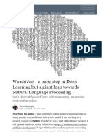 Word2Vec - A Baby Step in Deep Learning But A Giant Leap Towards Natural Language Processing