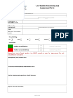 Case-Based Discussion (CBD) Assessment Form