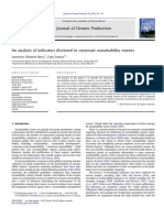 An Analysis of Indicators Disclosed in Corporate Sustainability Reports PDF