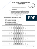 Second Periodic Examination in Math Problem Solving: Main Campus - Level 9