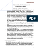 Pautas Padres - TRASTORNO NEGATIVISTA DESAFIANTE