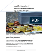 Qué Es La Gestión Financiera