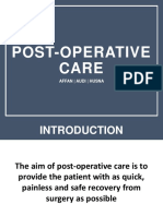 Post-Operative Care: Affan - Audi - Husna