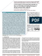 Assessment of The Perception of Farming Households On Off Farm Activities As A Livelihood Coping Strategy in Wudil Lga of Kano State, Nigeria