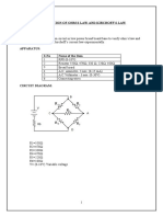 Ex - No: 01 Date: Verification of Ohm'S Law and Kirchoff'S Law