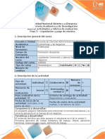 Guia de Actividades y Rúbrica de Evaluación - Paso 3 - Liquidación y Pago de Nómina