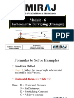 Surveying - Module 6 Tacheometric Surveying Examples