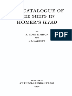 The Catalogue of The Ships in Homer's Iliad - R. Hope Simpson