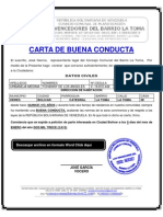 FORMATO MODELO EJEMPLO Carta de Buena Conducta