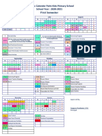 Academic Calender Palm Kids Primary School School Year: 2020-2021 First Semester