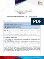 Activities Guide and Evaluation Rubric - Unit 1 - Task 2 - Writing Production