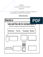 Actividades de Computacion Del 30 Marzo Al 3 de Abril