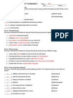 Potential Vs Kinetic Energy Worksheet - Answer Key