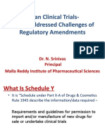 Indian Clinical Trials-The Unaddressed Challenges of Regulatory Amendments