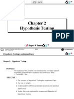 2.2 Hyphothesis Testing (Continuous)