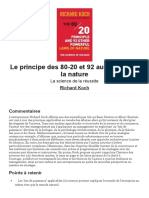 Richard Koch - Le Principe Des 80-20 Et 92 Autres Lois de La Nature