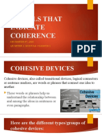 Signals That Indicate Coherence